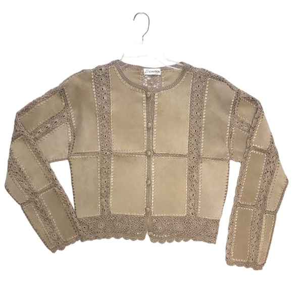 gantos Jackets & Blazers - 🌻 Gantos Suede leather & Crochet Vintage style jacket. GUC Size medium